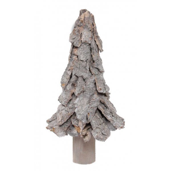 Χριστουγεννιάτικο Διακοσμητικό Ξύλινο Δεντράκι, με Φλοιό Ξύλου (44cm)